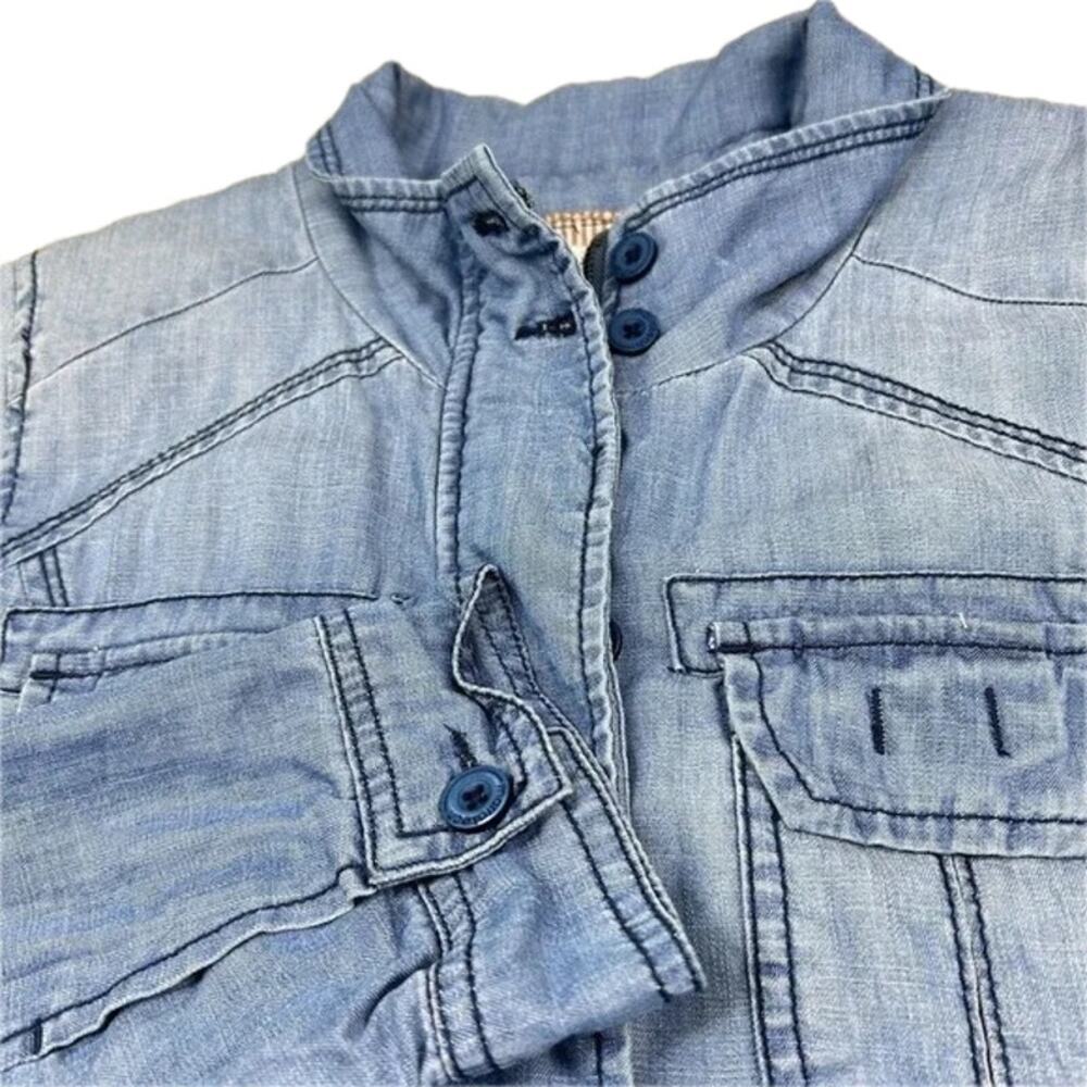 ANTHROPOLOGIE Marrakech Chambray Anorak Denim Jacket Size XS ✨💙✨ - Picture 9 of 14
